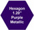 Plastic Tokens Embossed Hexagon 1.20" Qty 2500 Token Purple Metallic