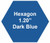 Plastic Tokens Embossed Hexagon 1.20" Qty 3000 Token Dark Blue