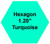 Plastic Tokens Embossed Hexagon 1.20" Qty 4000 Token Turquoise