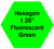 Plastic Tokens Embossed Hexagon 1.20" Qty 4000 Token Fluorescent Green