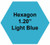 Plastic Tokens Embossed Hexagon 1.20" Qty 7000 Token Light Blue
