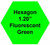Plastic Tokens Embossed Hexagon 1.20" Qty 7500 Token Fluorescent Green