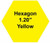 Plastic Tokens Embossed Hexagon 1.20" Qty 7500 Token Yellow