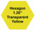 Plastic Tokens Embossed Hexagon 1.20" Qty 7500 Token Transparent Yellow