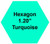 Plastic Tokens Embossed Hexagon 1.20" Qty 9000 Token Turquoise