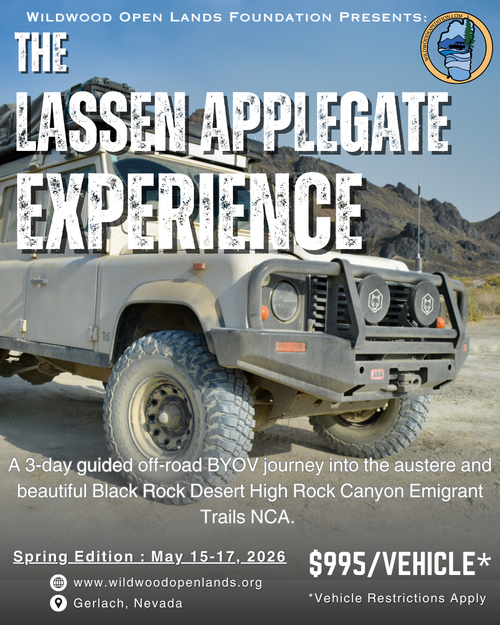 Lassen Applegate Experience : Spring 2026 - May 15-17
