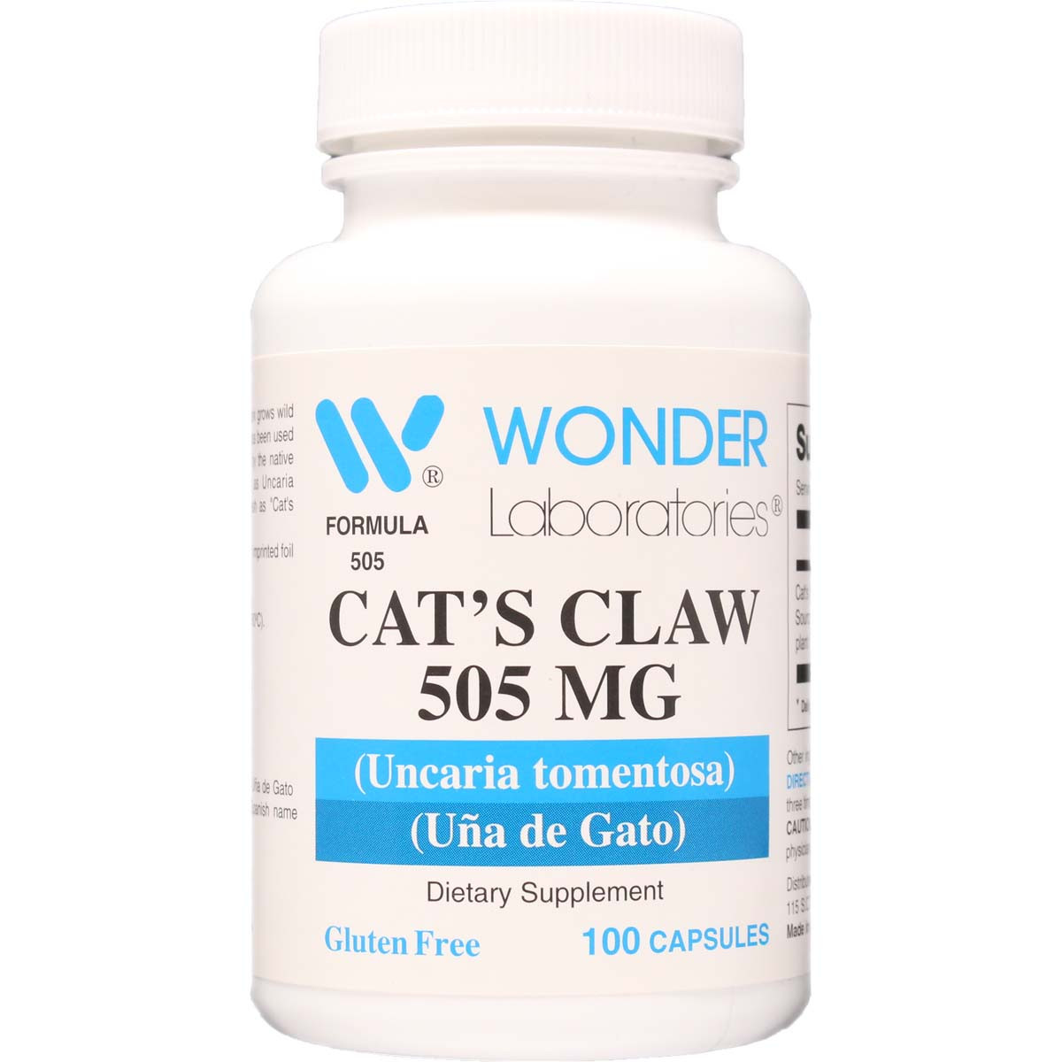 Cat's Claw 505 Mg | Uncaria Tomentosa - Una De Gato Cat's Claw Liquid Extract, Cat's Claw (Uncaria Tomentosa)