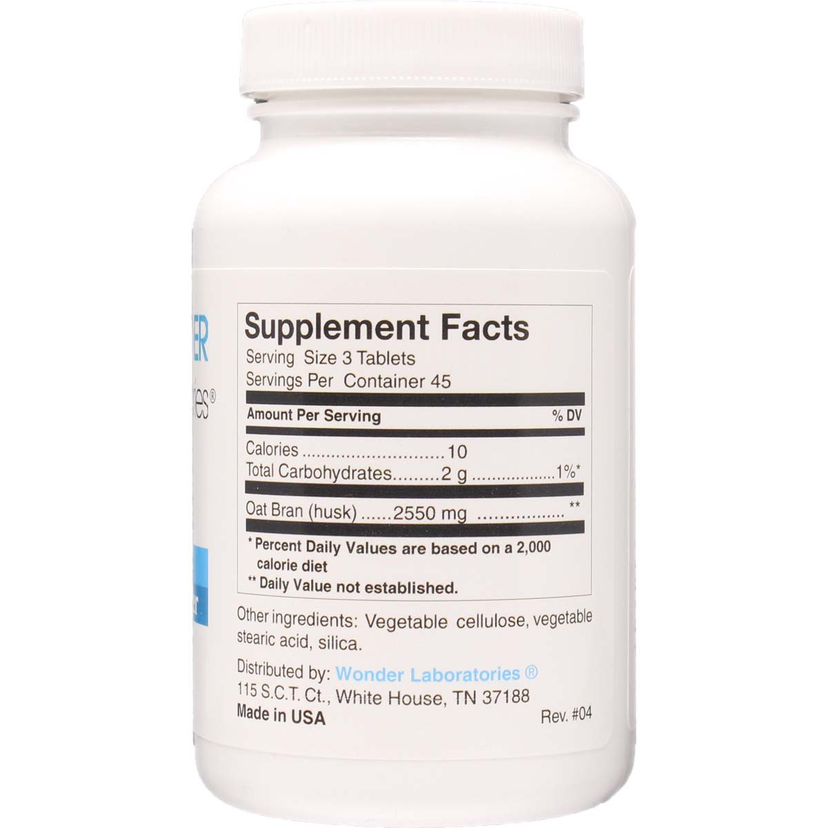 Fiber Tablets Oat Bran Water Soluble Fiber