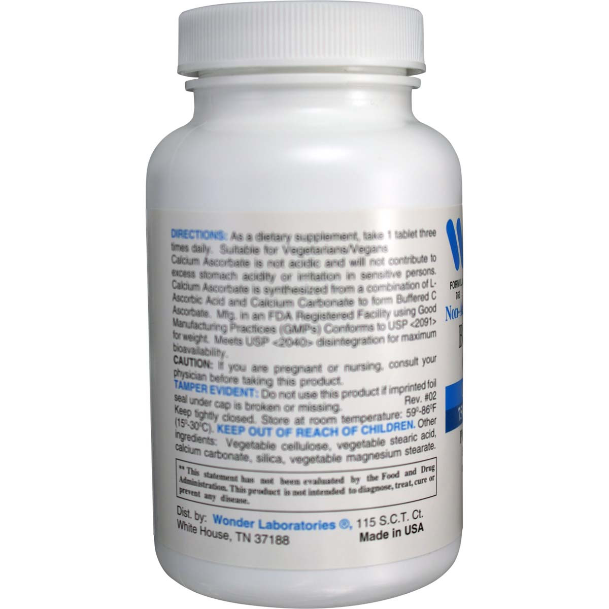 NonAcidic Buffered C Complex Vitamin C 750 mg