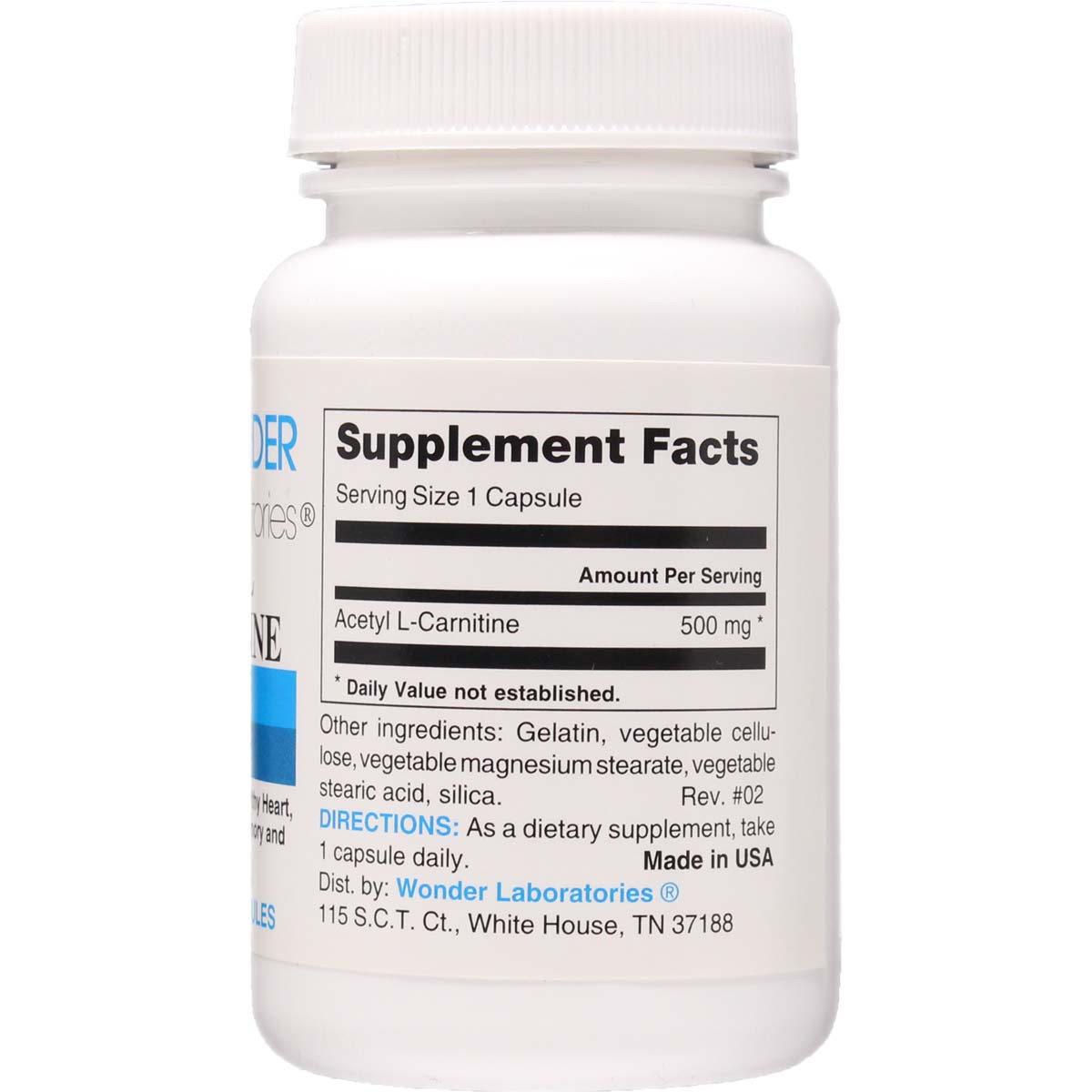 Acetyl LCarnitine 500 mg Healthy Heart & Brain Function