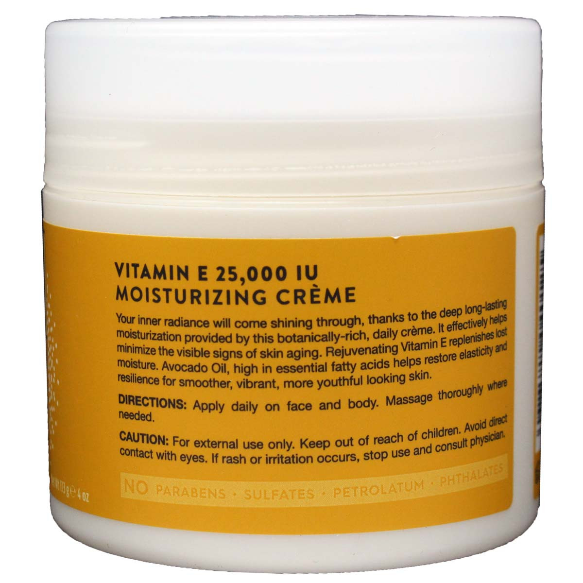 Vitamin E Creme 25,000 IU Pure, Natural and Organic