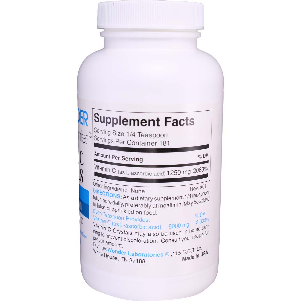 Vitamin C Crystals 5000 mg Per Teaspoon