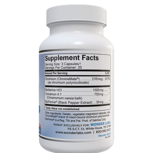 Berberine 500 mg + Cinnamon and Chromium
