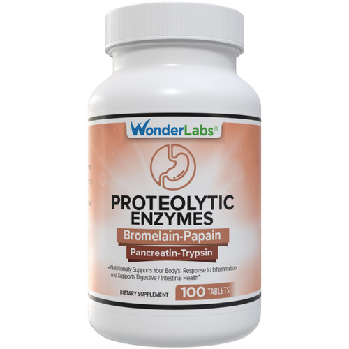 2970 - Proteolytic Enzymes | Bromelain Papain Pancreatin Trypsin 100 Tablets