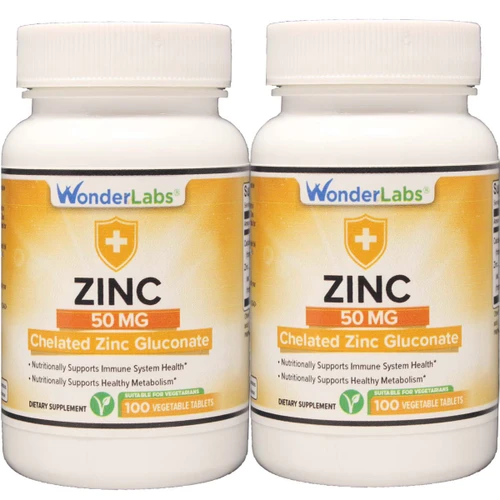 5882 - Zinc 50 mg | Chelated Zinc Gluconate 2 Pack