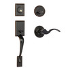 Dynasty Hardware DEN-MON-100-12P-LH Denver Front Door Handleset, Aged Oil Rubbed Bronze, With Monterey Lever, Left Hand