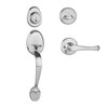 Dynasty Hardwaare COL-VAI-100-15 Colorado Front Door Handle Set with Vail Lever, Satin Nickel