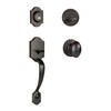 Dynasty Hardware DEN-ASP-100-12P Denver Front Door Handleset, Aged, Oil Rubbed Bronze with Aspen Knob