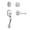 Dynasty Hardware DEN-VAI-100-15 Denver Front Door Handleset, Satin Nickel with Vail Lever