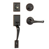 Dynasty Hardware RID-VAI-100-12P Ridgecrest Front Door Handleset, Aged Oil Rubbed Bronze with Vail Lever