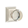 Emtek 8561-PC-US15 Providence Crystal Door Knob Dummy Set With Wilshire Rosette Satin Nickel