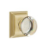 Emtek 8561-PC-US4 Providence Crystal Door Knob Dummy Set With Wilshire Rosette Satin Brass