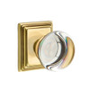 Emtek 8561-PC-US7 Providence Crystal Door Knob Dummy Set With Wilshire Rosette French Antique