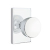 Emtek 5112-LAU-US26 Laurent Door Knob Passage Set With Modern Rectangular Rosette Polished Chrome