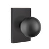 Emtek 5212-OR-US19 Orb Door Knob Privacy Set With Modern Rectangular Rosette Flat Black