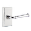 Emtek 8221-ME-US26 Merrimack Door Lever Privacy Set With Rectangular Rosette Polished Chrome