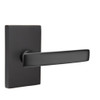 Emtek 5112-GV-US19 Geneva Door Lever Passage Set With Modern Rectangular Rosette Flat Black