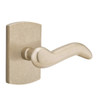 Emtek 7100-CD-TWB Cody Sandcast Bronze Door Lever Passage Set With #4 Rosette Tumbled White Bronze