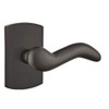 Emtek 7200-CD-FB Cody Sandcast Bronze Door Lever Privacy Set With #4 Rosette Flat Black Bronze