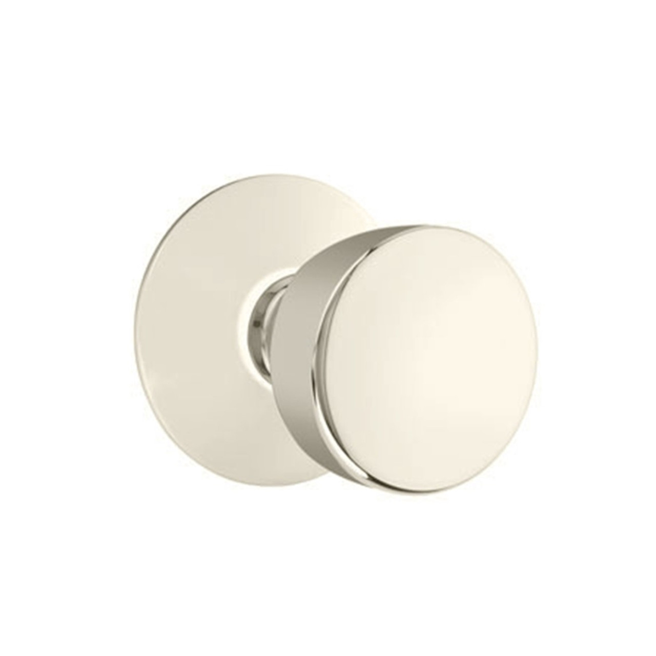 Emtek 5207-LAU-US14 Laurent Door Knob Privacy Set With Modern Rosette Polished Nickel