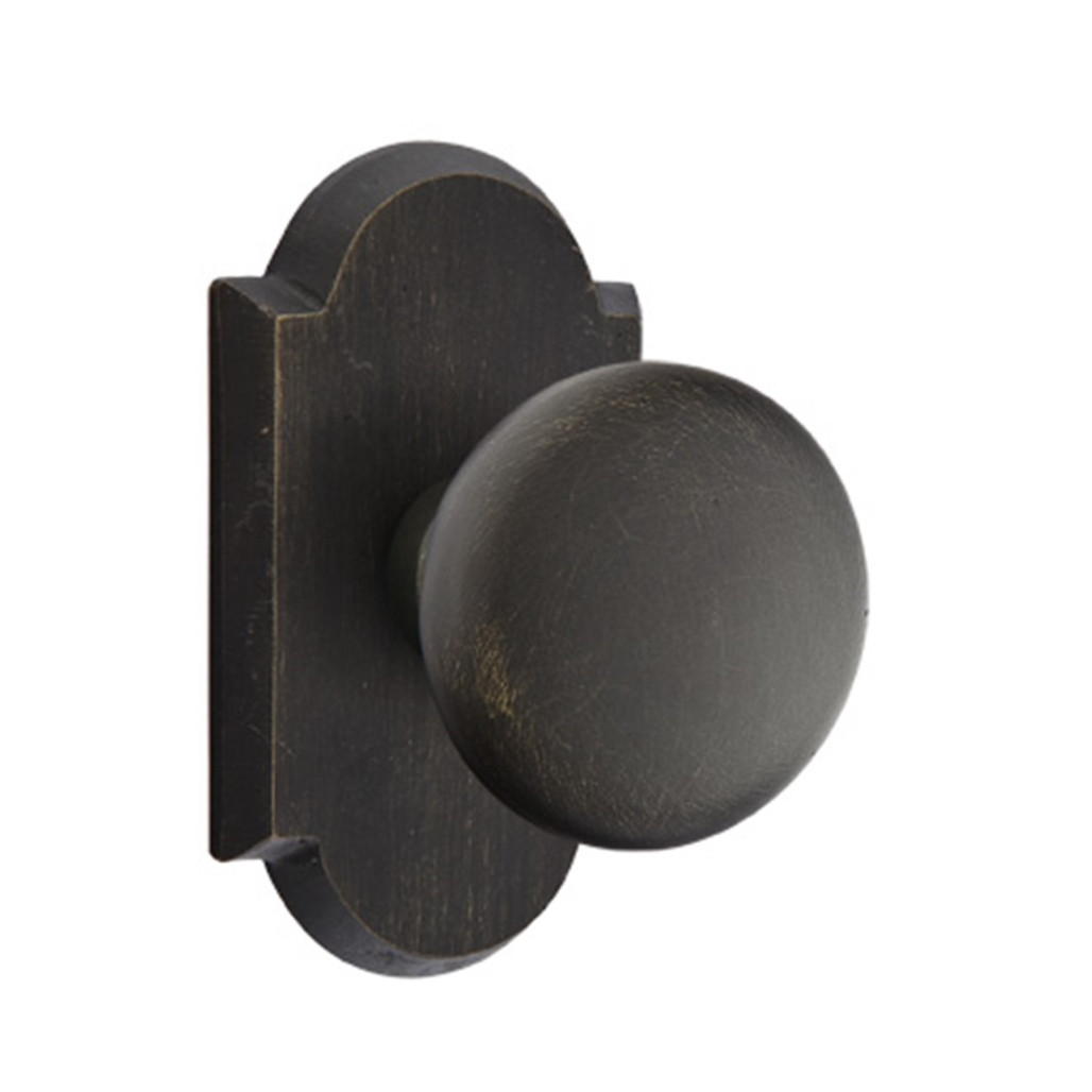 Emtek 7108-WC-MB Winchester Sandcast Bronze Door Knob Passage Set
