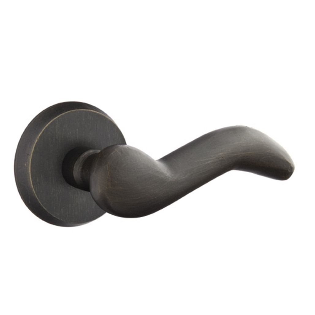 Emtek 7056-CD-MB Cody Sandcast Bronze Door Lever Dummy Set With #2 Rosette Medium Bronze