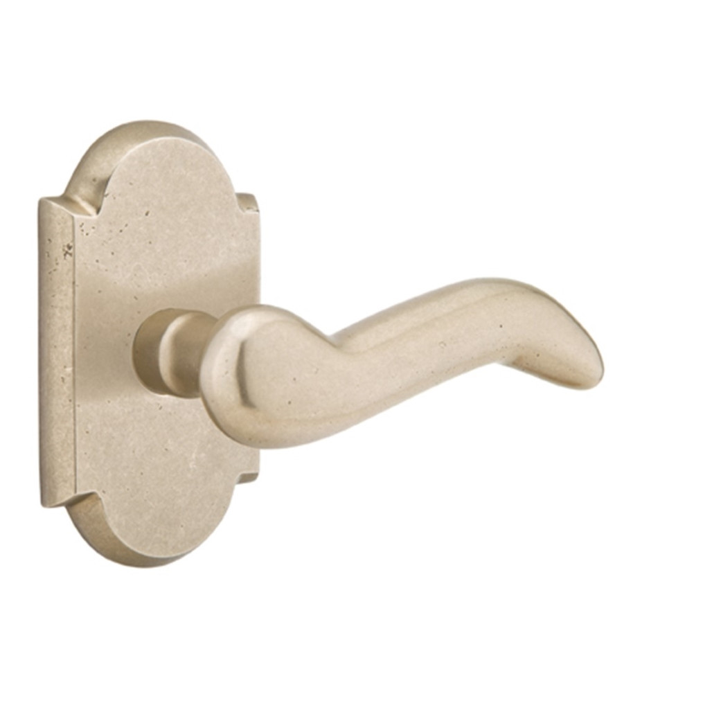 Emtek 7058-CD-TWB Cody Sandcast Bronze Door Lever Dummy Set With #1 Rosette Tumbled White Bronze