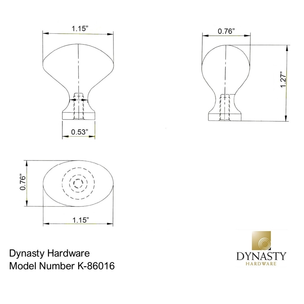 Dynasty Hardware K86016SN Egg Knob, Satin Nickel
