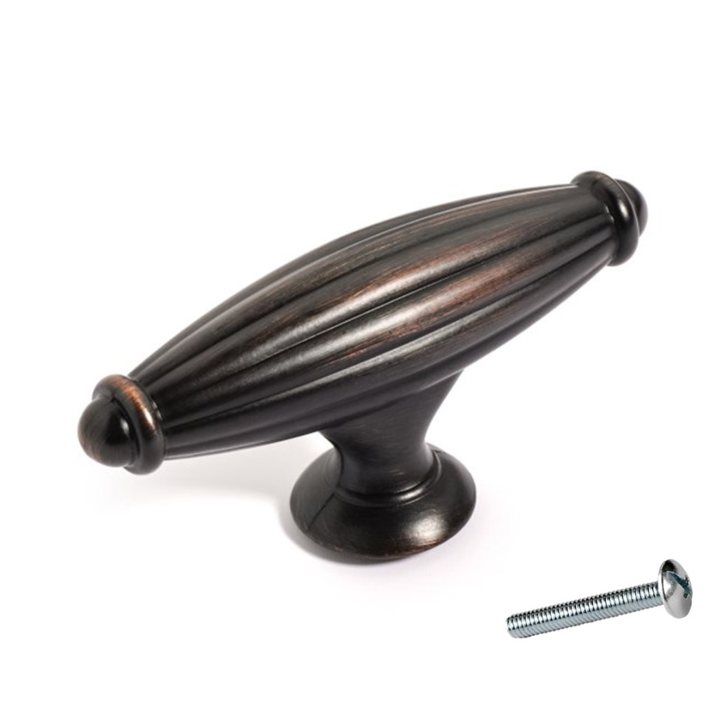 Dynasty Hardware K861810B Fluted Knob, Oil Rubbed Bronze