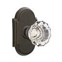 Emtek 8208-AS-US10B Astoria Clear Crystal Door Knob Privacy Set With #8 Rosette Oil Rubbed Bronze