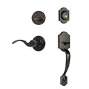 Dynasty Hardware DEN-MON-100-12P-RH Denver Front Door Handleset, Aged Oil Rubbed Bronze, With Monterey Lever, Right Hand
