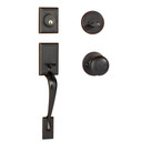 Dynasty Hardware RID-TAH-100-12P Ridgecrest Front Door Handleset, Aged Oil Rubbed Bronze with Tahoe Knob