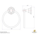 Dynasty Hardware 2211-ORB Muirfield 5-1/2" Diameter Towel Ring Oil Rubbed Bronze