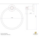 Dynasty Hardware 4011-ORB Manhattan 6-1/2-Inch Diameter Towel Ring, Oil Rubbed Bronze