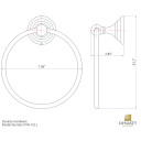 Dynasty Hardware 7511-ORB Bel-Air Towel Ring, Oil Rubbed Bronze