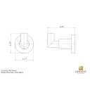 Dynasty Hardware 4051-SN Manhattan Robe Hook Satin Nickel