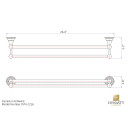 Dynasty Hardware 2216-ORB Muirfield 24" Double Towel Bar Oil Rubbed Bronze