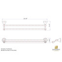 Dynasty Hardware 5016-ORB Brentwood 24 Inch Double Towel Bar Oil Rubbed Bronze