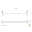 Dynasty Hardware 7516-ORB Bel-Air 24" Double Towel Bar Oil Rubbed Bronze