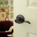 Dynasty Hardware HER-82-12P Heritage Lever Passage Set, Aged Oil Rubbed Bronze